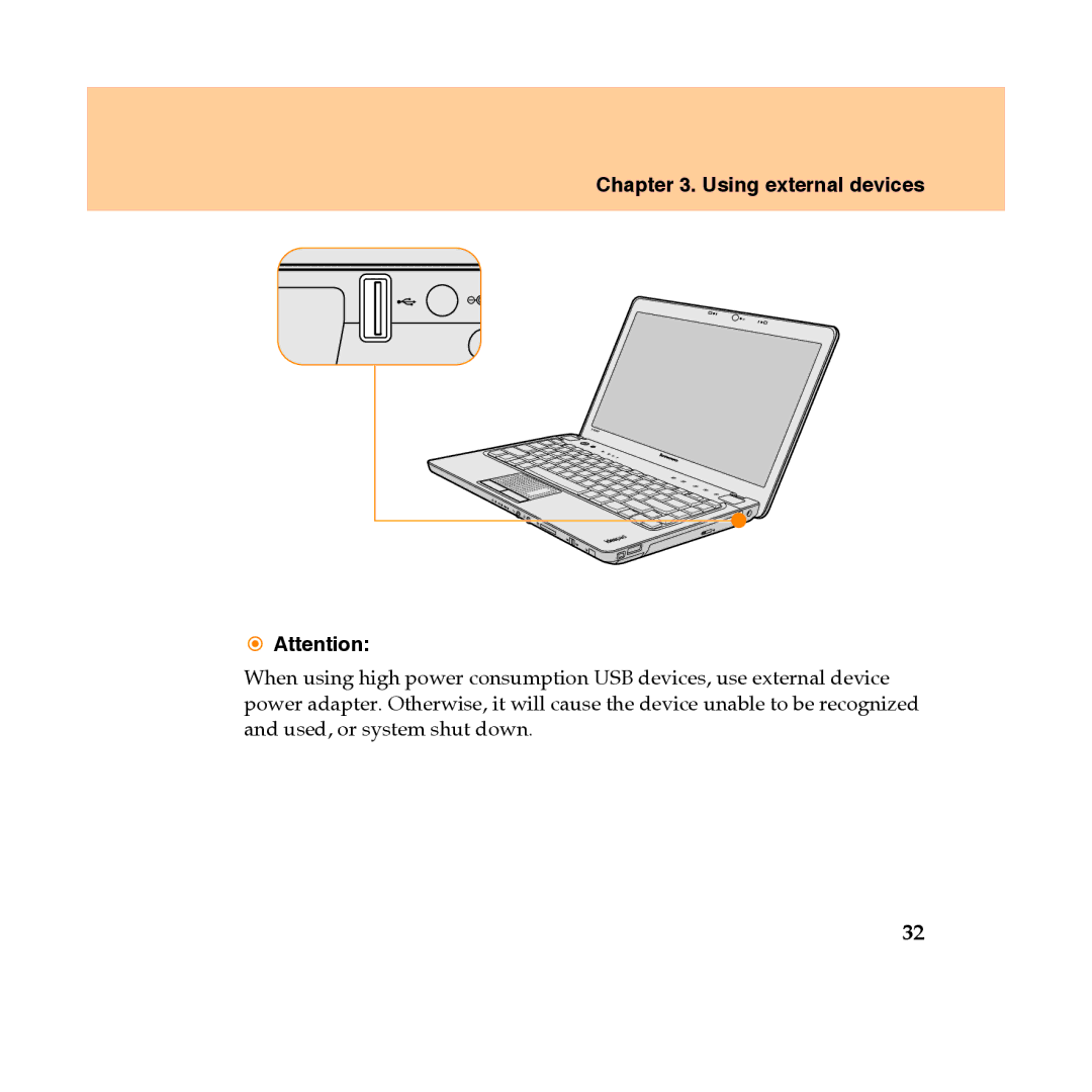 Lenovo Y450 manual Using external devices 