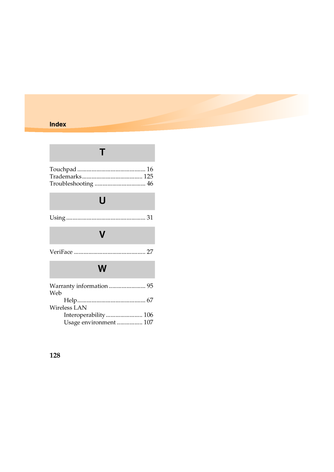 Lenovo Y460 manual Index, Warranty information, Interoperability 
