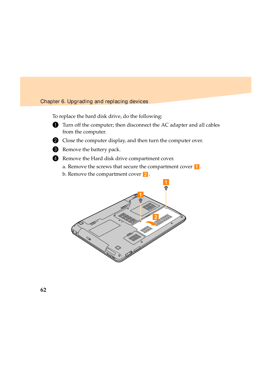 Lenovo Y460 manual Upgrading and replacing devices 