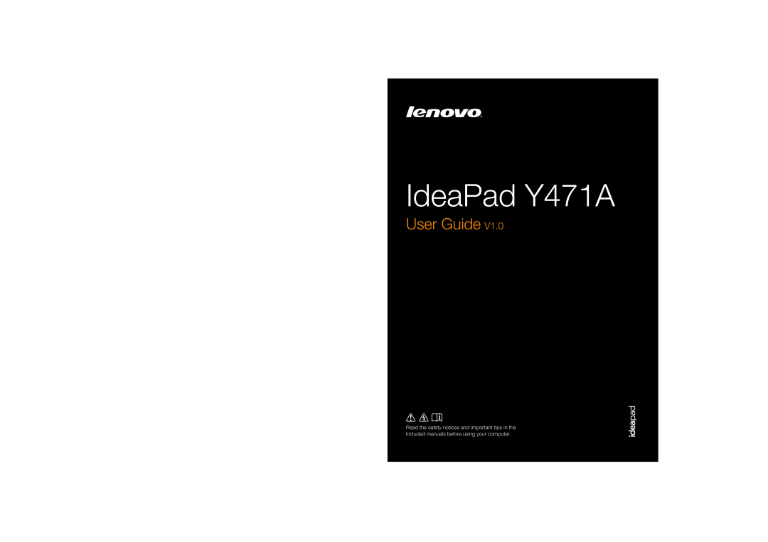 Lenovo manual IdeaPad Y471A, User Guide 