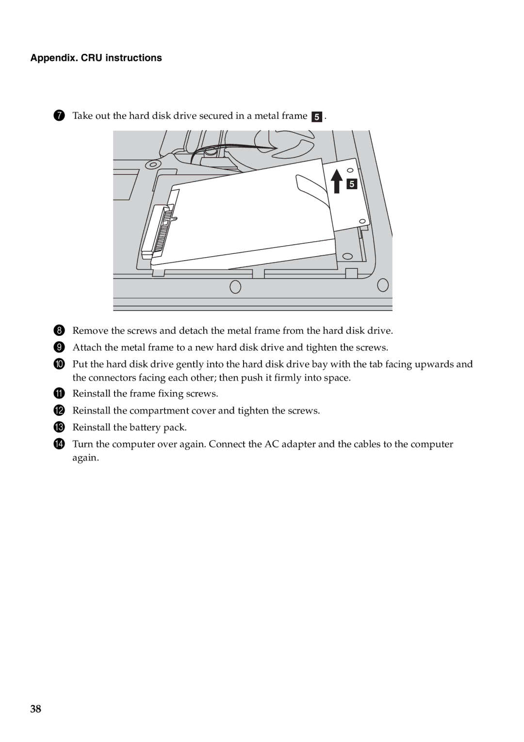 Lenovo Y471A manual Appendix. CRU instructions 