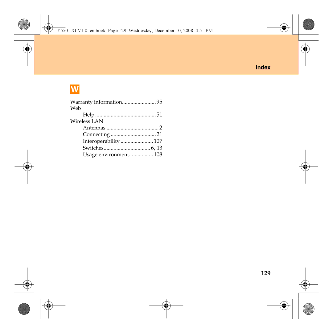 Lenovo Y550 manual 129 