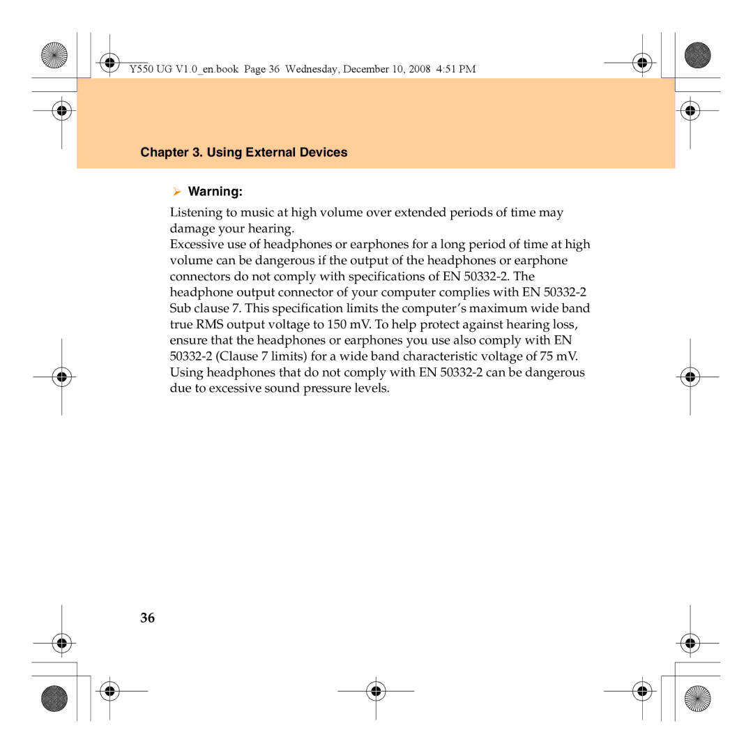 Lenovo Y550 manual Using External Devices 