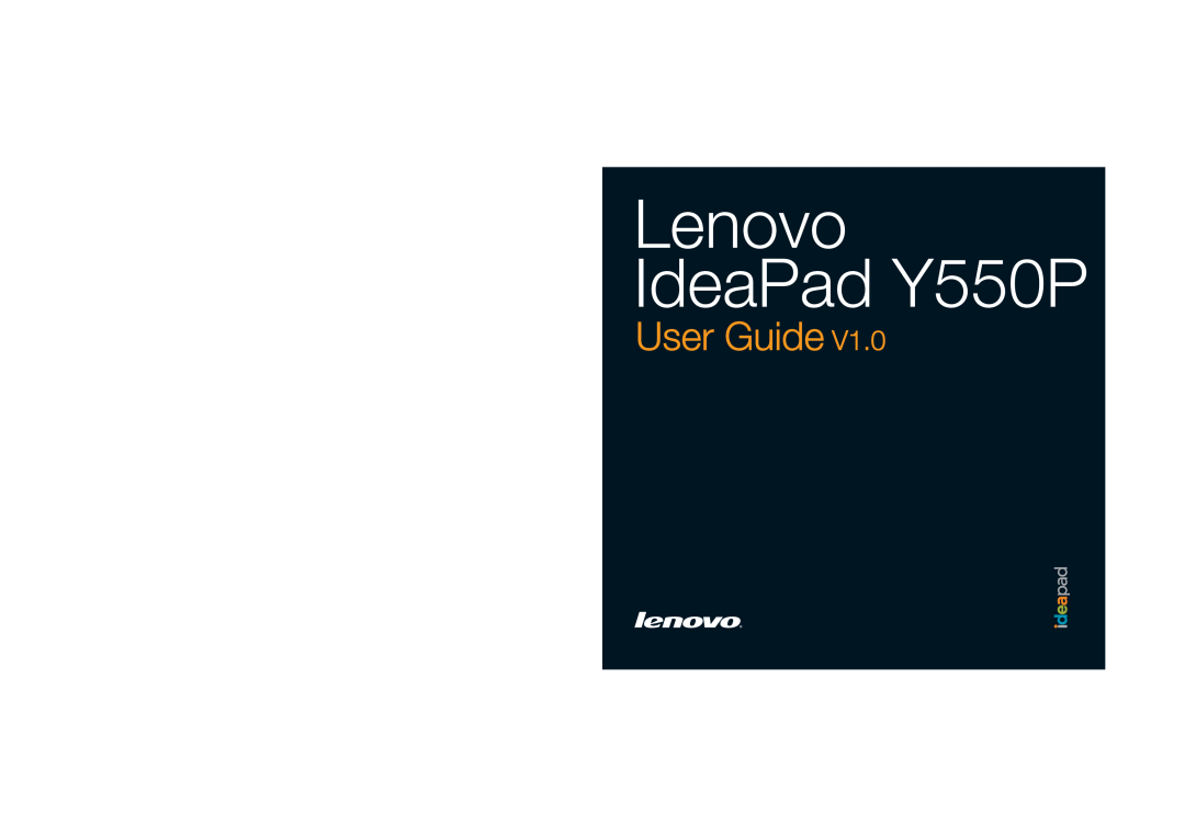 Lenovo manual Lenovo IdeaPad Y550P, User Guide 