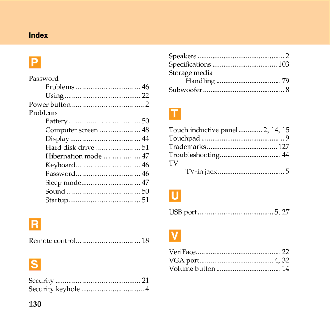 Lenovo Y550P manual 130 