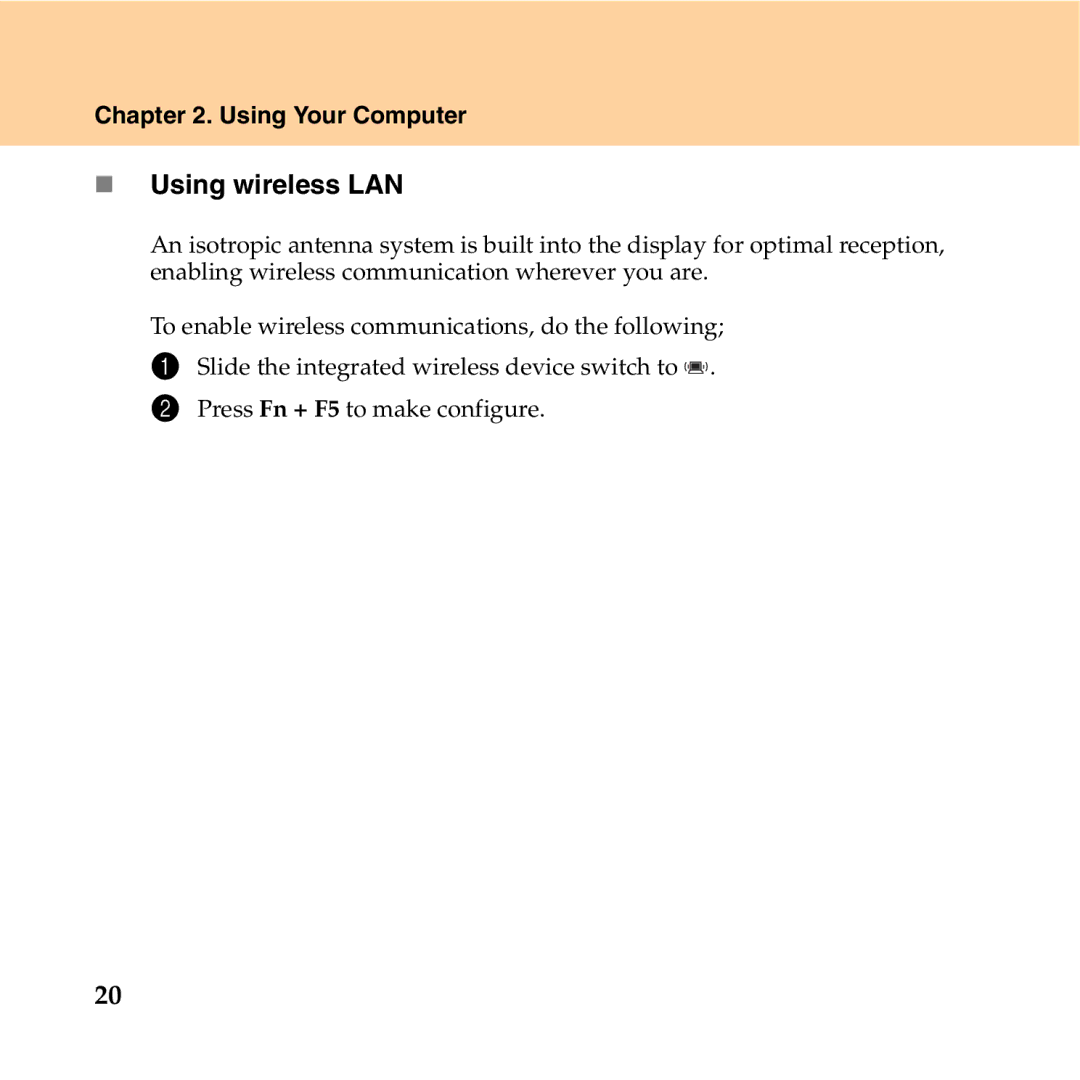 Lenovo Y550P manual „ Using wireless LAN 