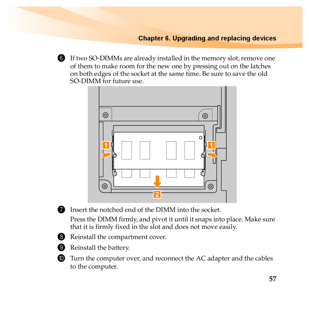 Lenovo Y460P, Y560P manual Upgrading and replacing devices 