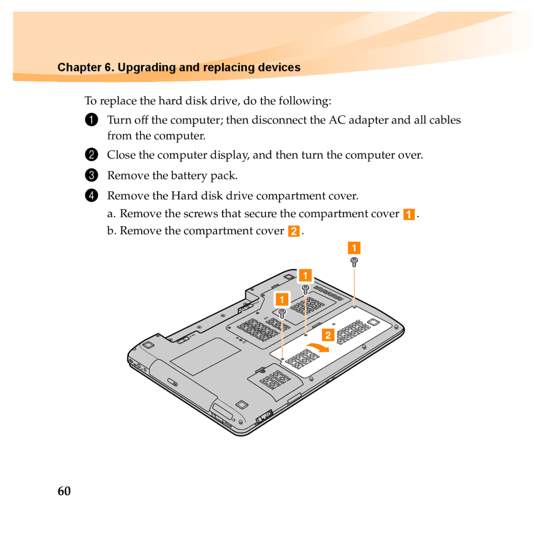 Lenovo Y560P, Y460P manual Upgrading and replacing devices 