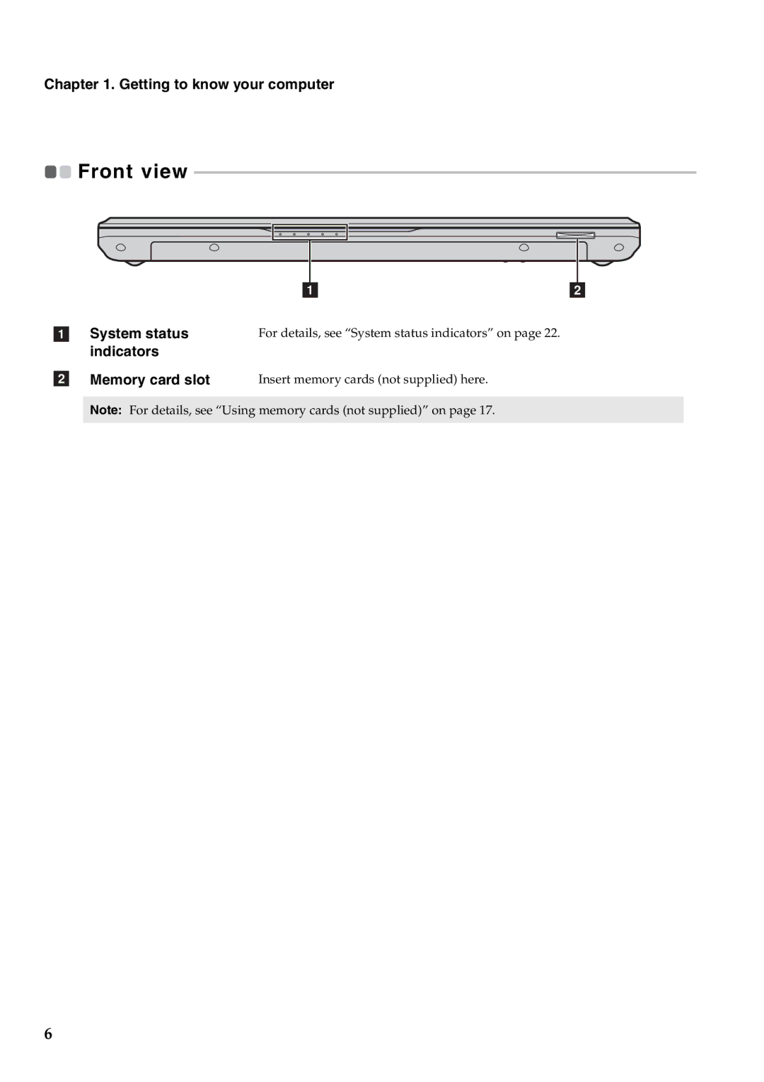 Lenovo Y580, Y480 manual System status 