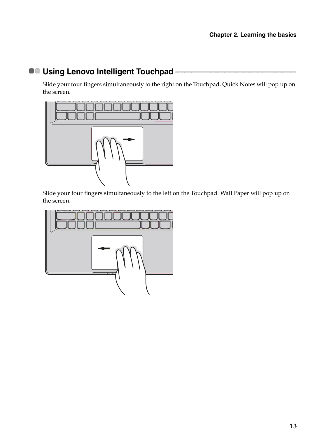 Lenovo Y480, Y580 manual Using Lenovo Intelligent Touchpad 