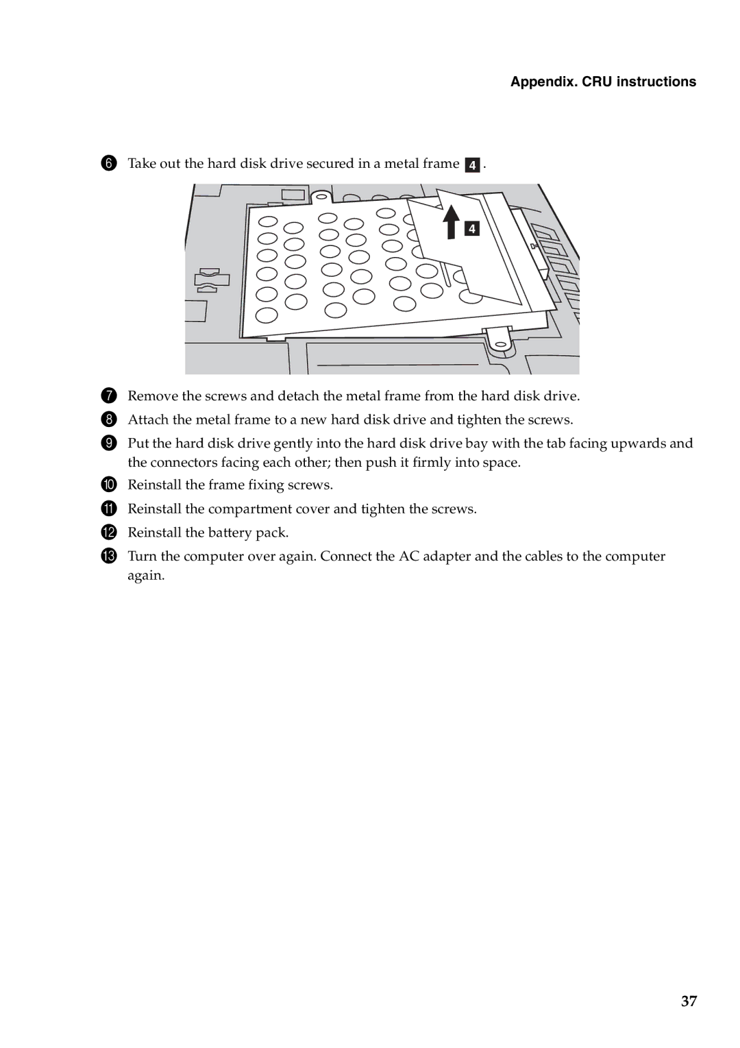 Lenovo Y480, Y580 manual Appendix. CRU instructions 