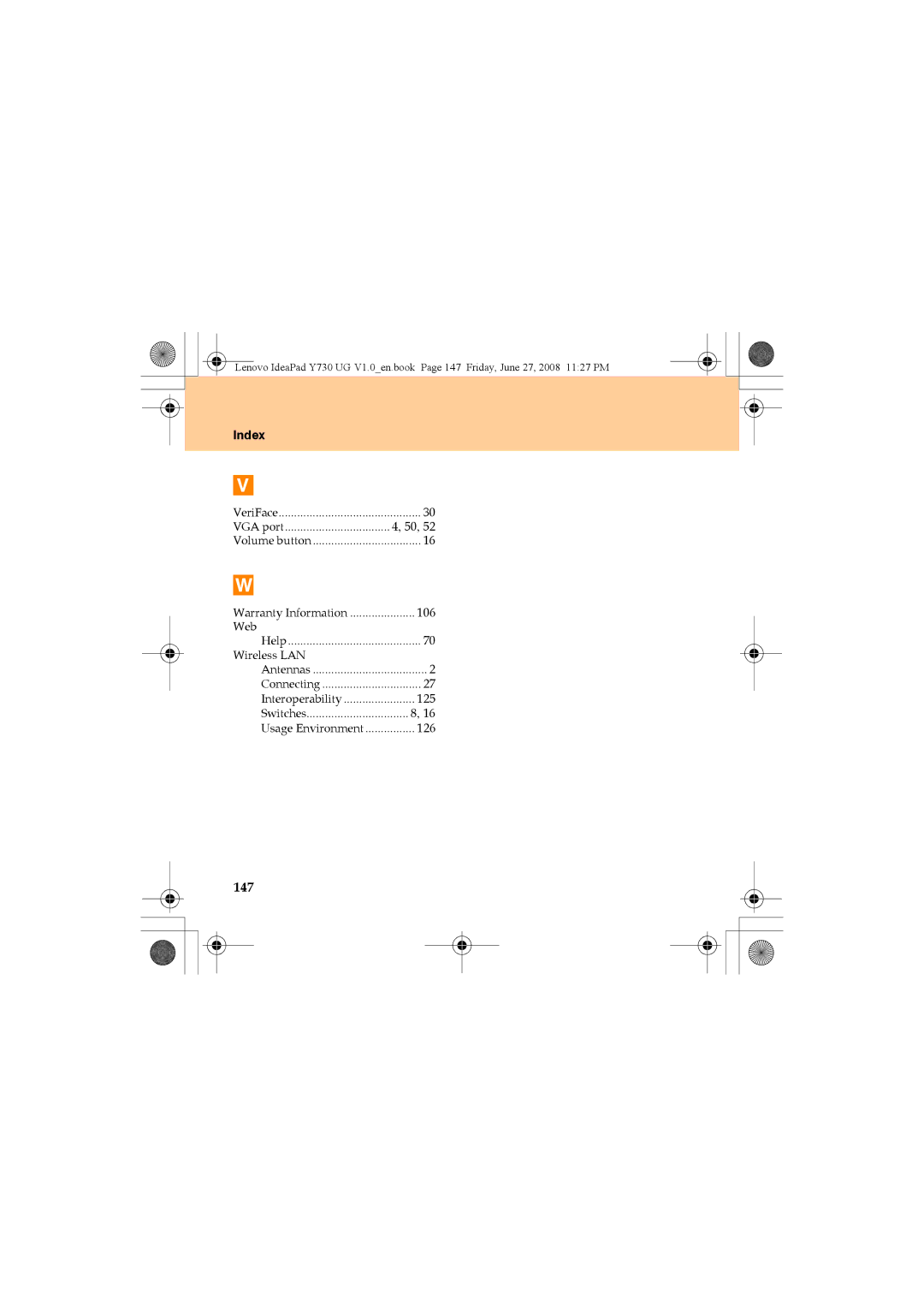 Lenovo Y730 manual 147 