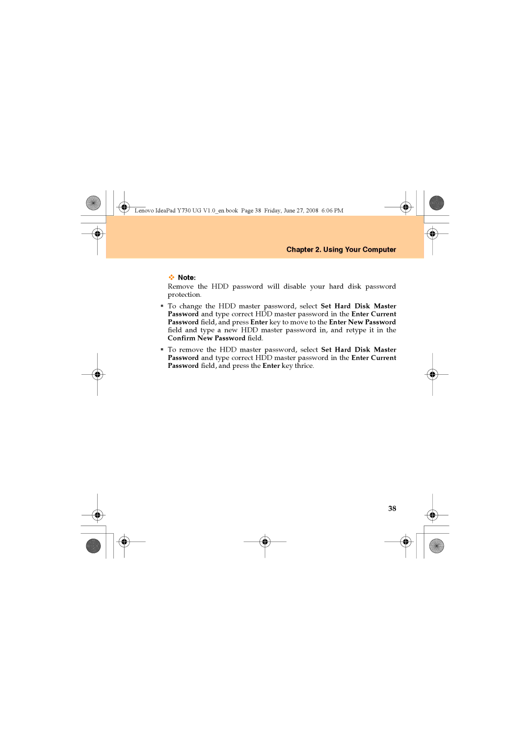 Lenovo Y730 manual Using Your Computer 