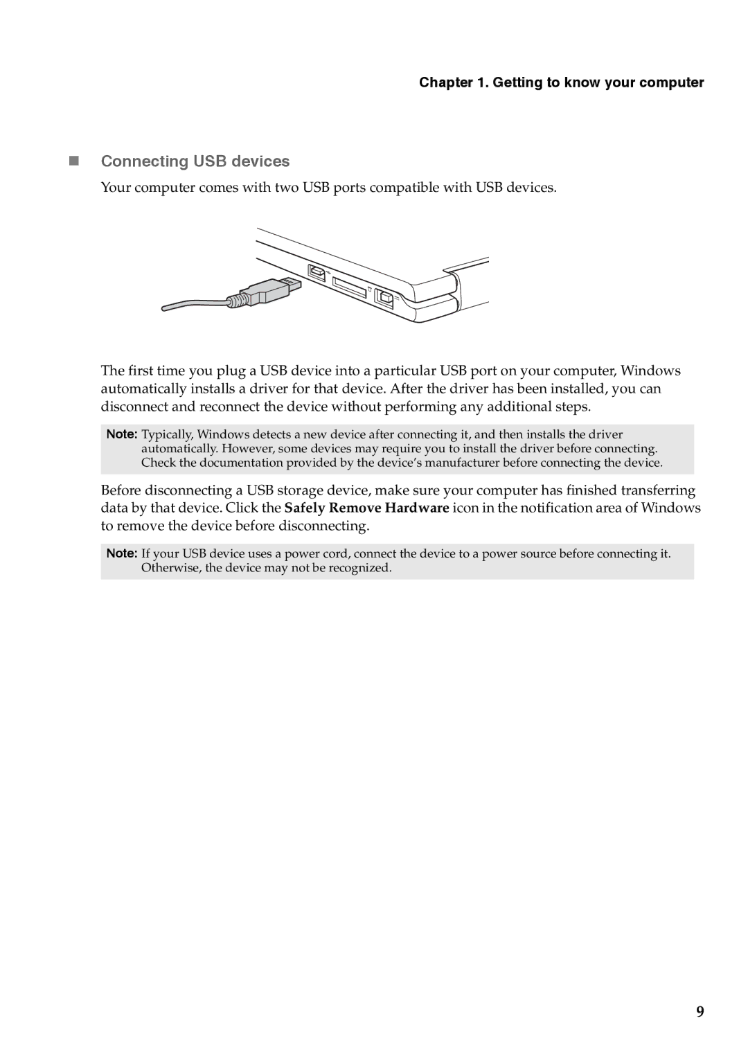 Lenovo 59342980, YOGA11 manual „ Connecting USB devices 