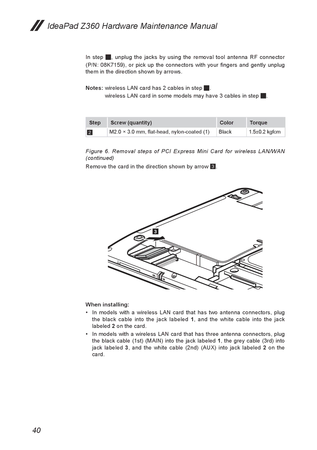 Lenovo Z360 manual When installing 