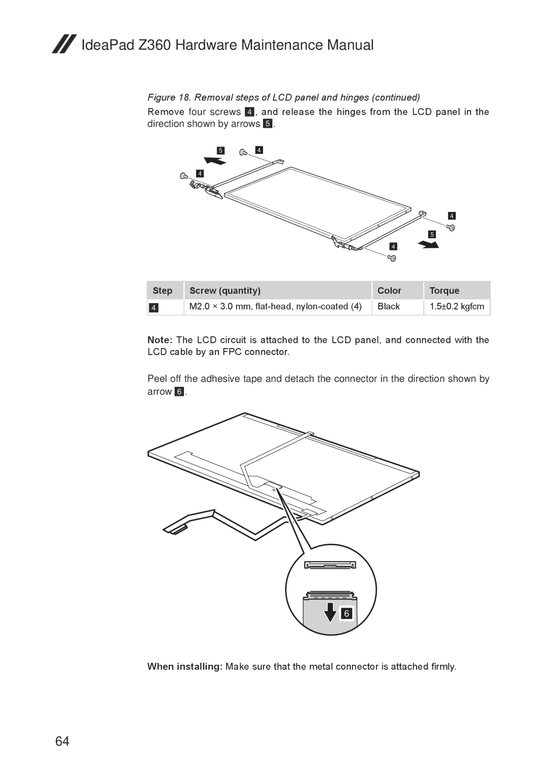 Lenovo Z360 manual ±0.2 kgfcm 