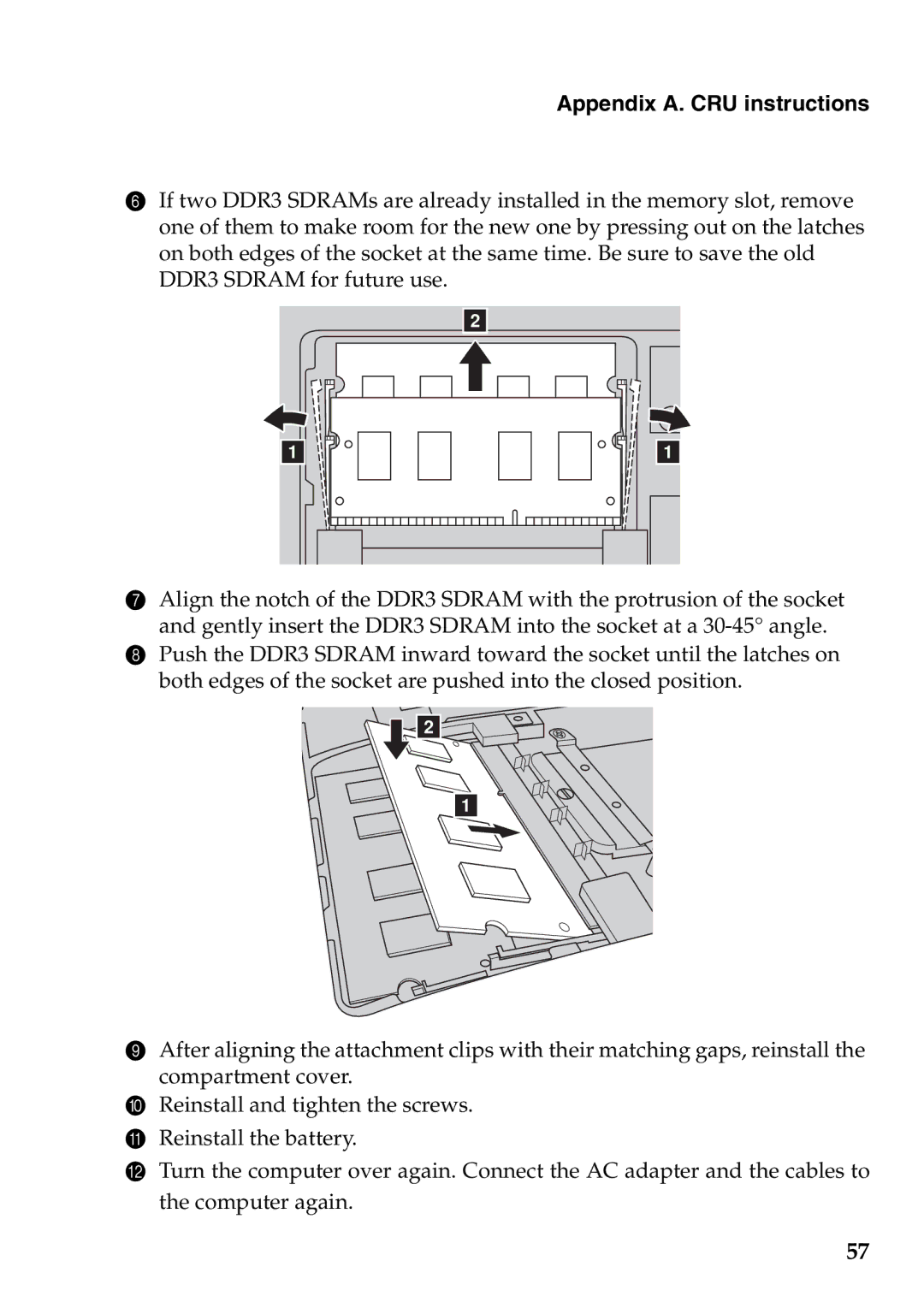 Lenovo Z470, Z370, Z570 manual Appendix A. CRU instructions 