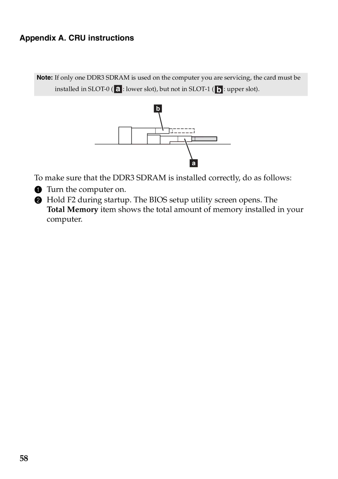 Lenovo Z570, Z370, Z470 manual Appendix A. CRU instructions 