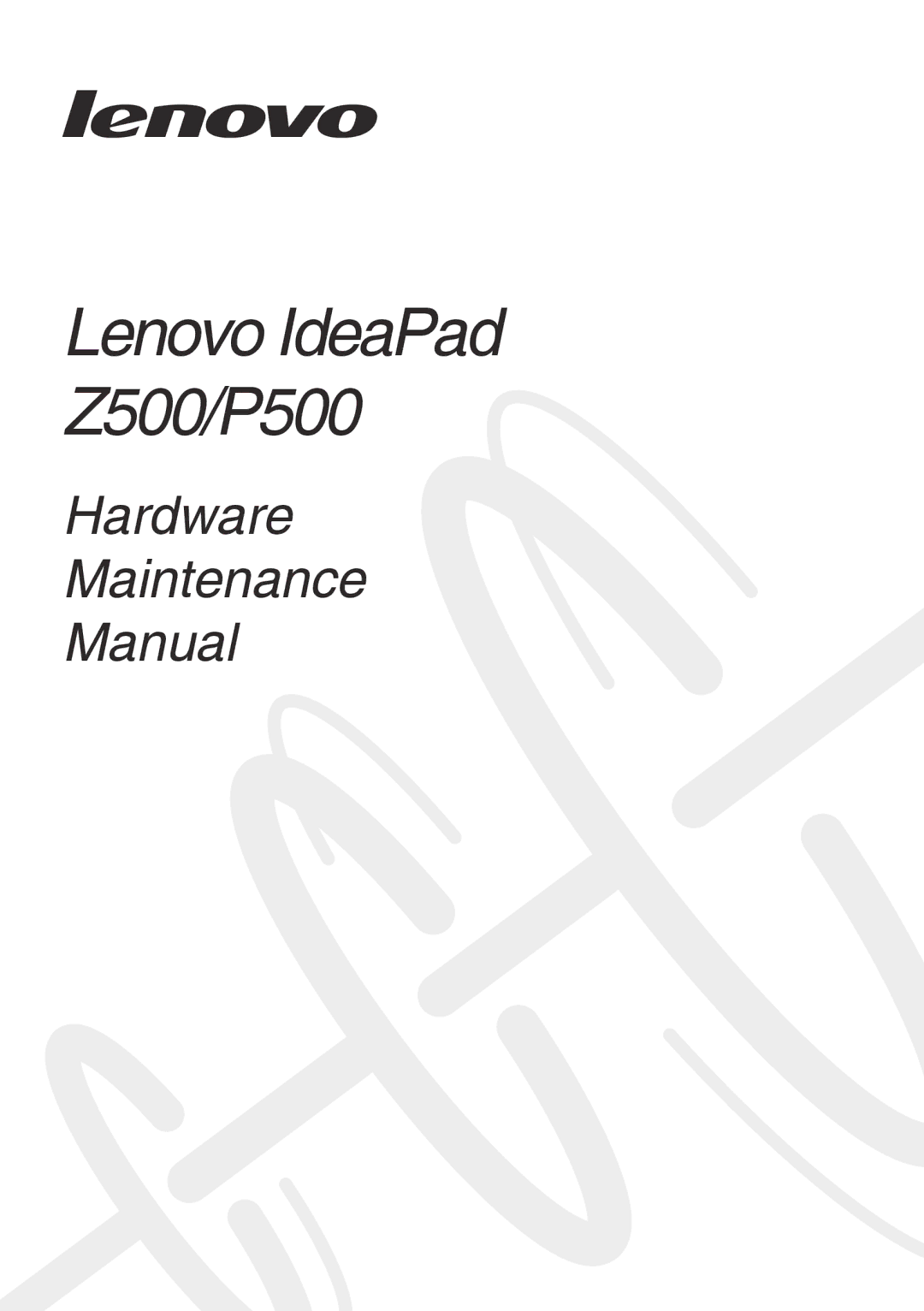 Lenovo manual Lenovo IdeaPad Z500/P500 