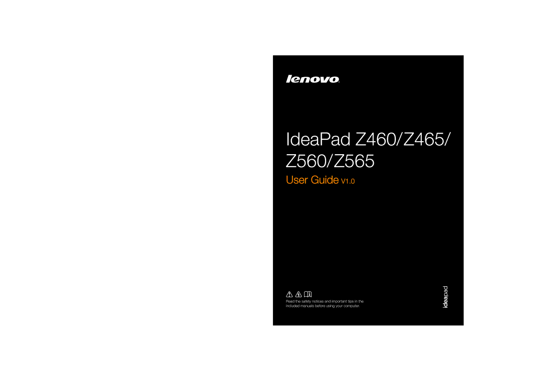 Lenovo manual IdeaPad Z460/Z465/ Z560/Z565 