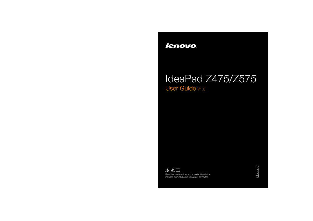 Lenovo manual IdeaPad Z475/Z575 