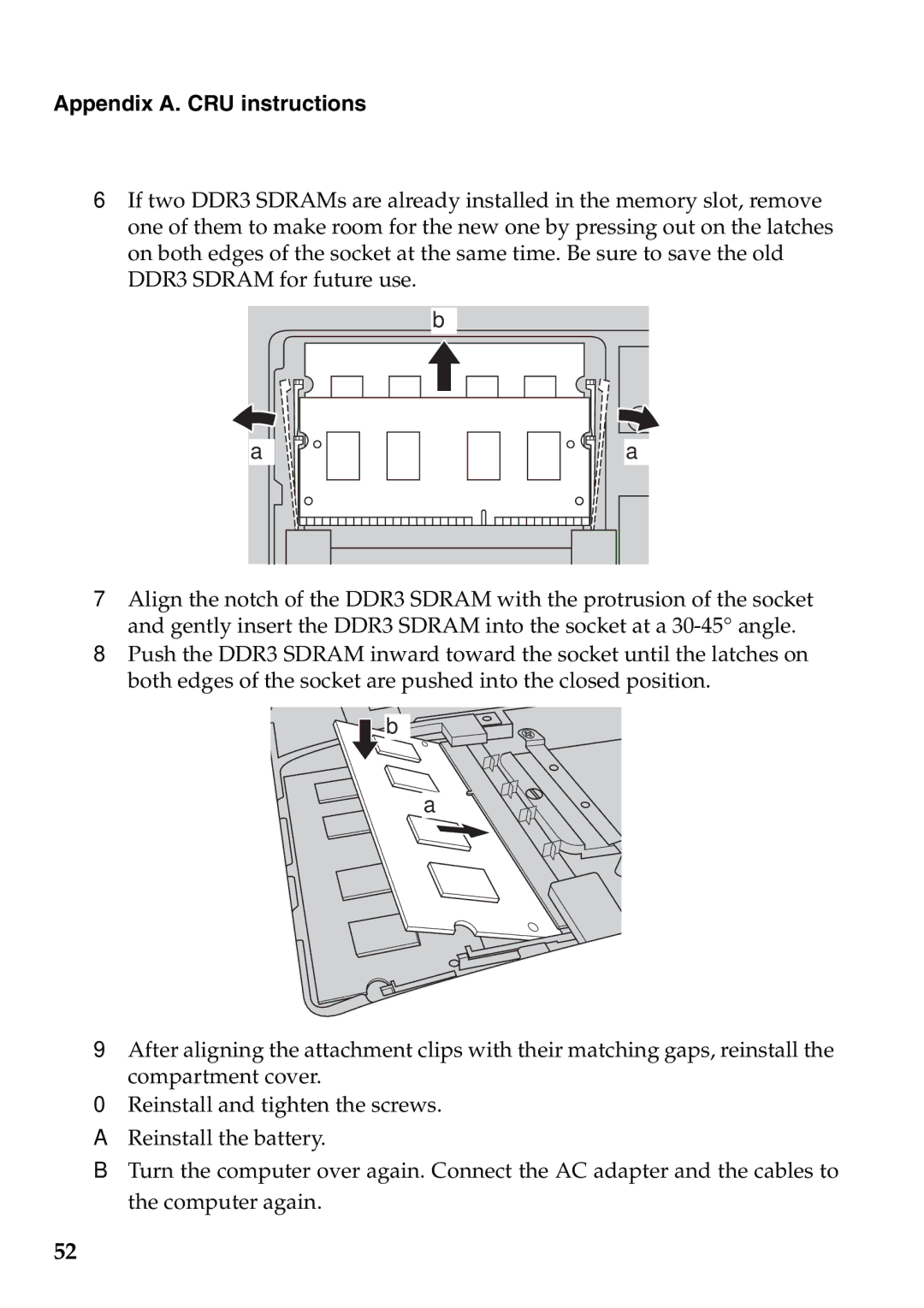 Lenovo Z575, Z475 manual Appendix A. CRU instructions 