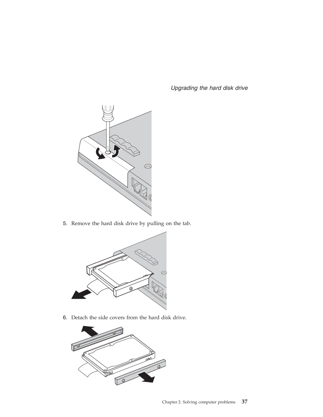 Lenovo Z60T, Z60M manual Upgrading the hard disk drive 