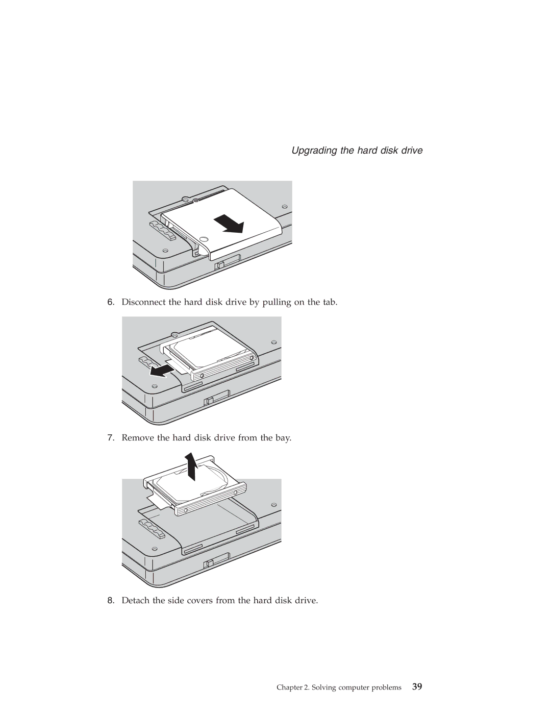 Lenovo Z60T, Z60M manual Upgrading the hard disk drive 