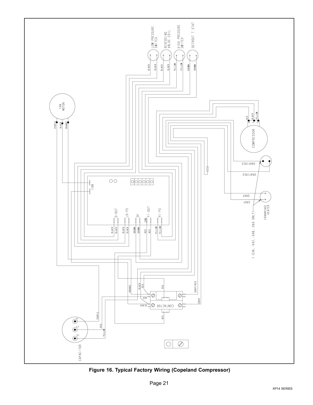 Lenox Elite Series XP14 Units HEAT PUMPS, 50677201 installation instructions Typical Factory Wiring Copeland Compressor 