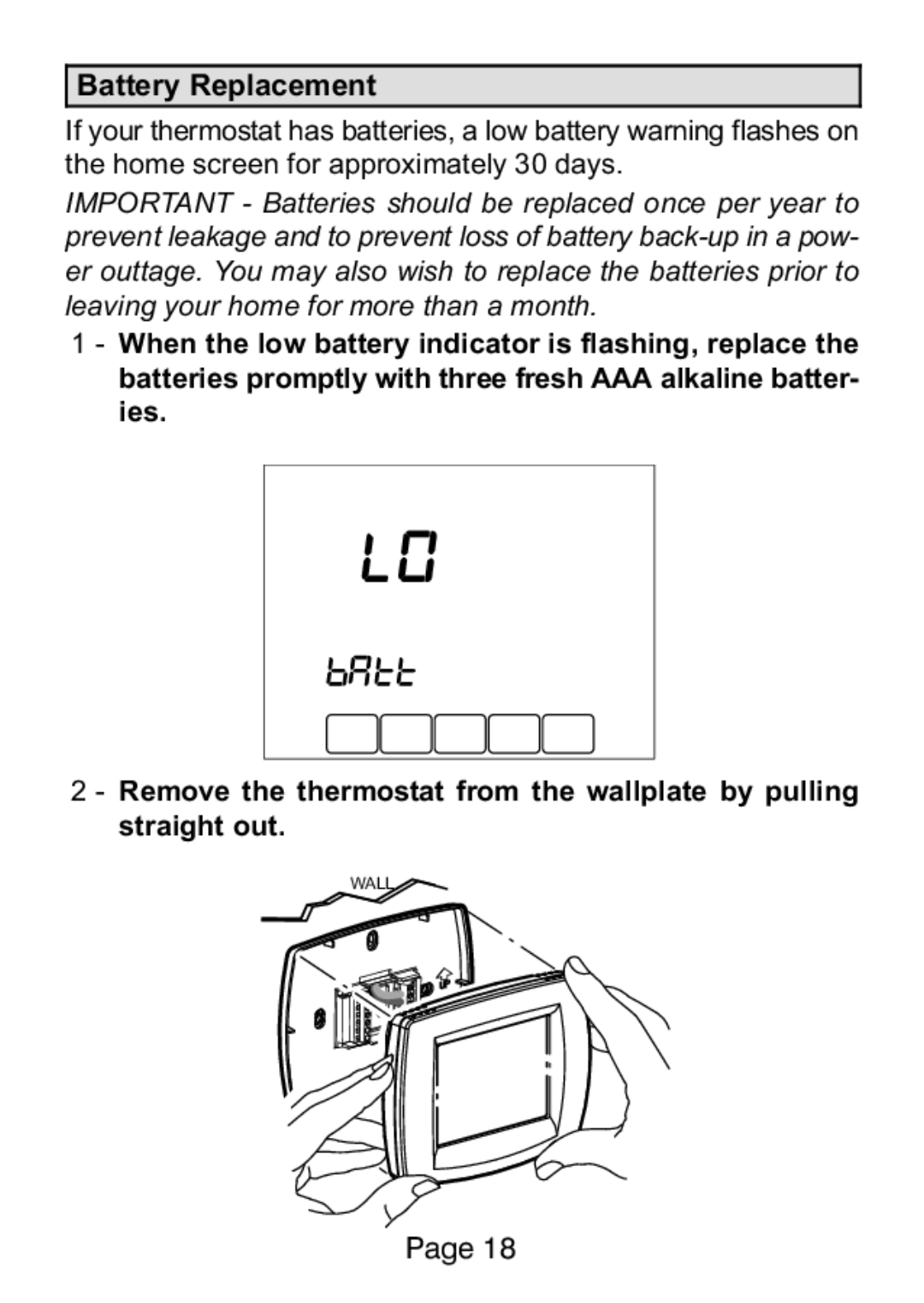 Lenox L5711U, L5732U manual Wall 