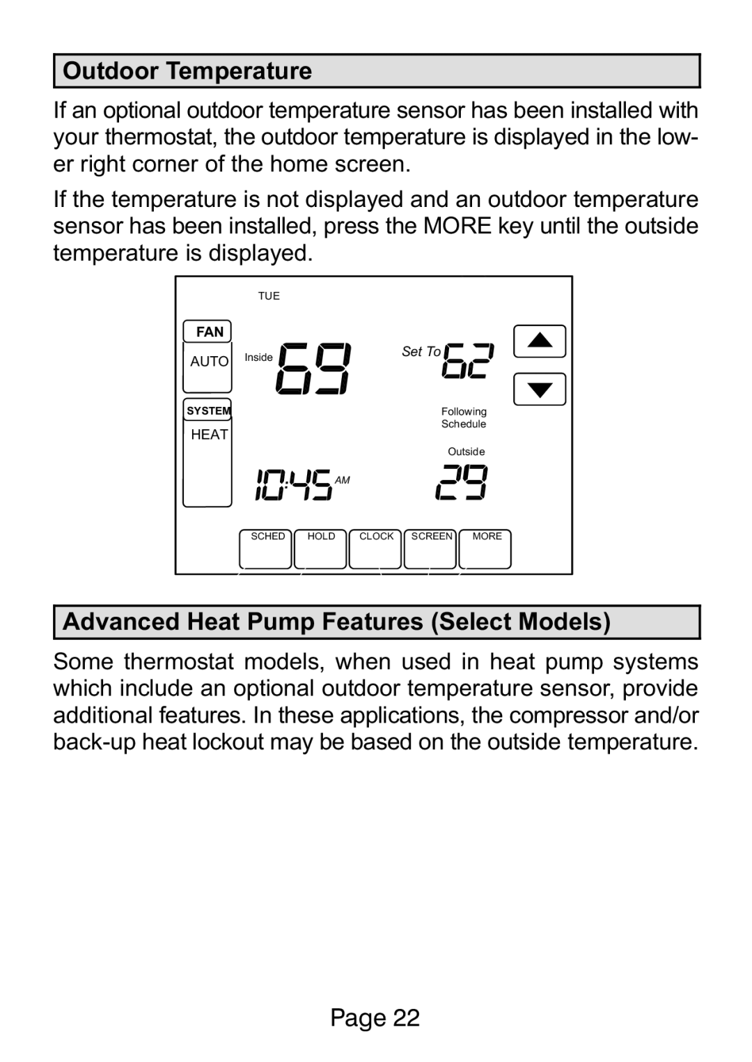 Lenox L5711U, L5732U manual Advanced Heat Pump Features Select Models 