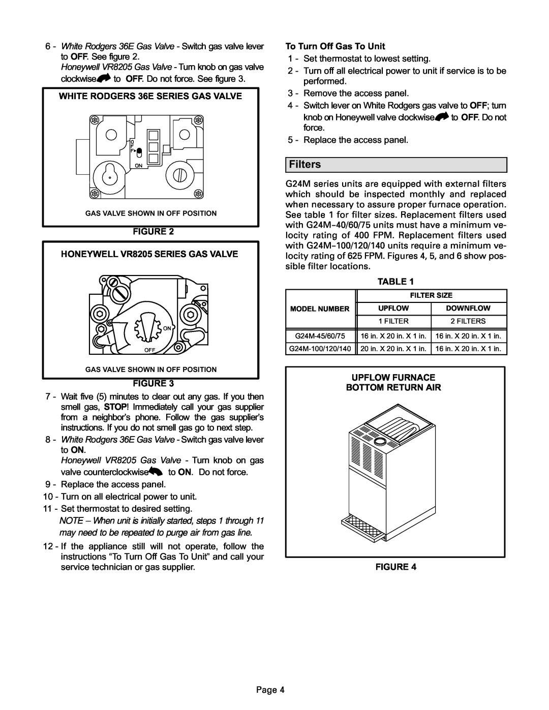 Lenoxx Electronics G24M Series manual Filters 