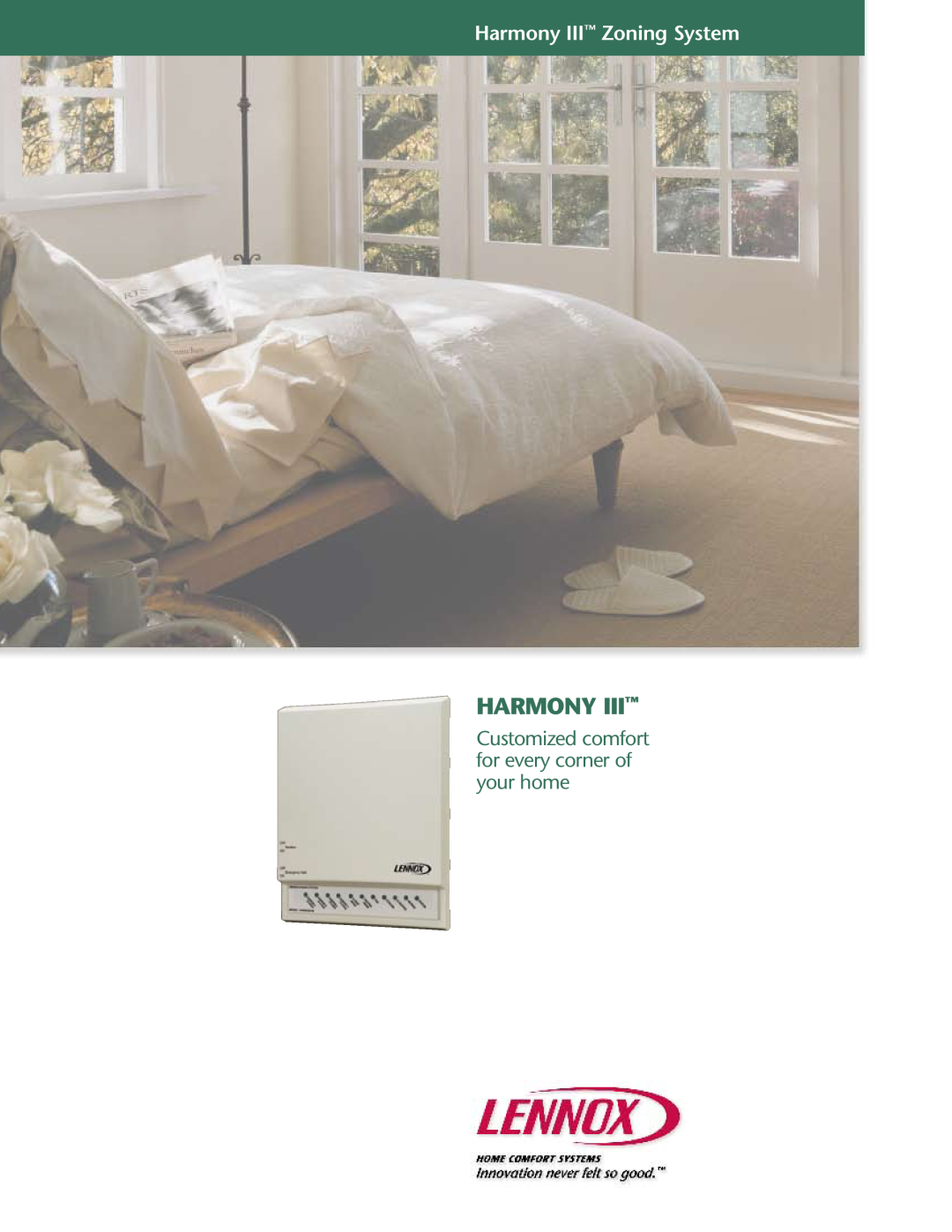 Lenoxx Electronics manual Customized comfort for every corner of your home, Harmony III Zoning System 