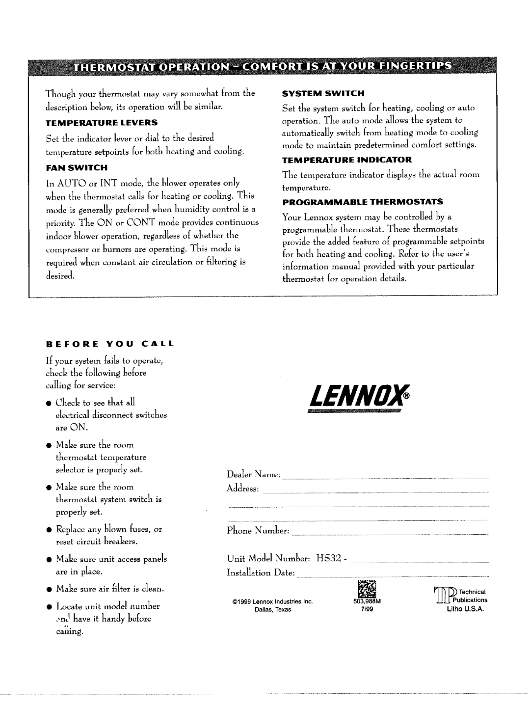 Lenoxx Electronics HS32 Series manual 