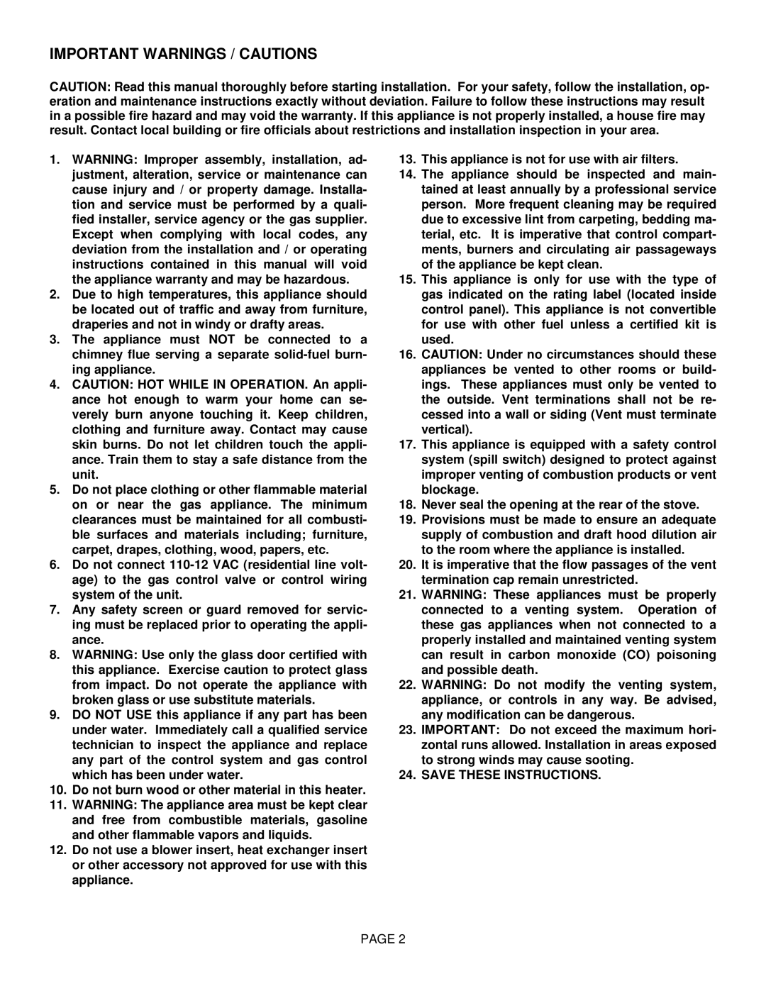 Lenoxx Electronics L30 BF-2 operation manual Important Warnings / Cautions 