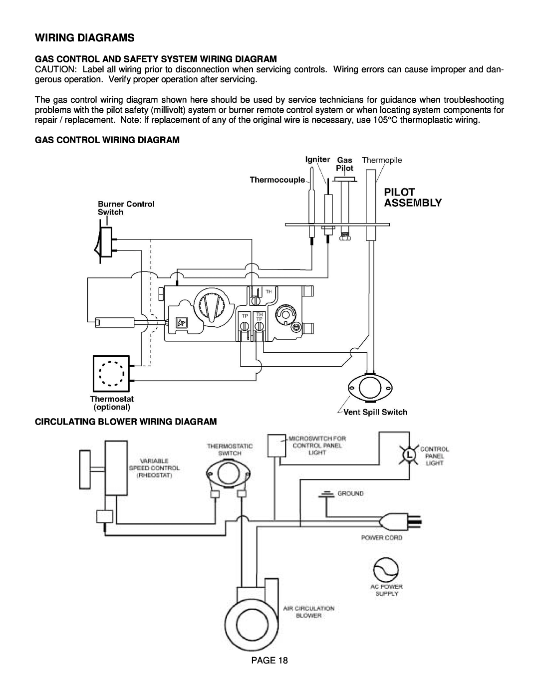 Lenoxx Electronics L30 BF-2 Wiring Diagrams, Gas Control And Safety System Wiring Diagram, Gas Control Wiring Diagram 