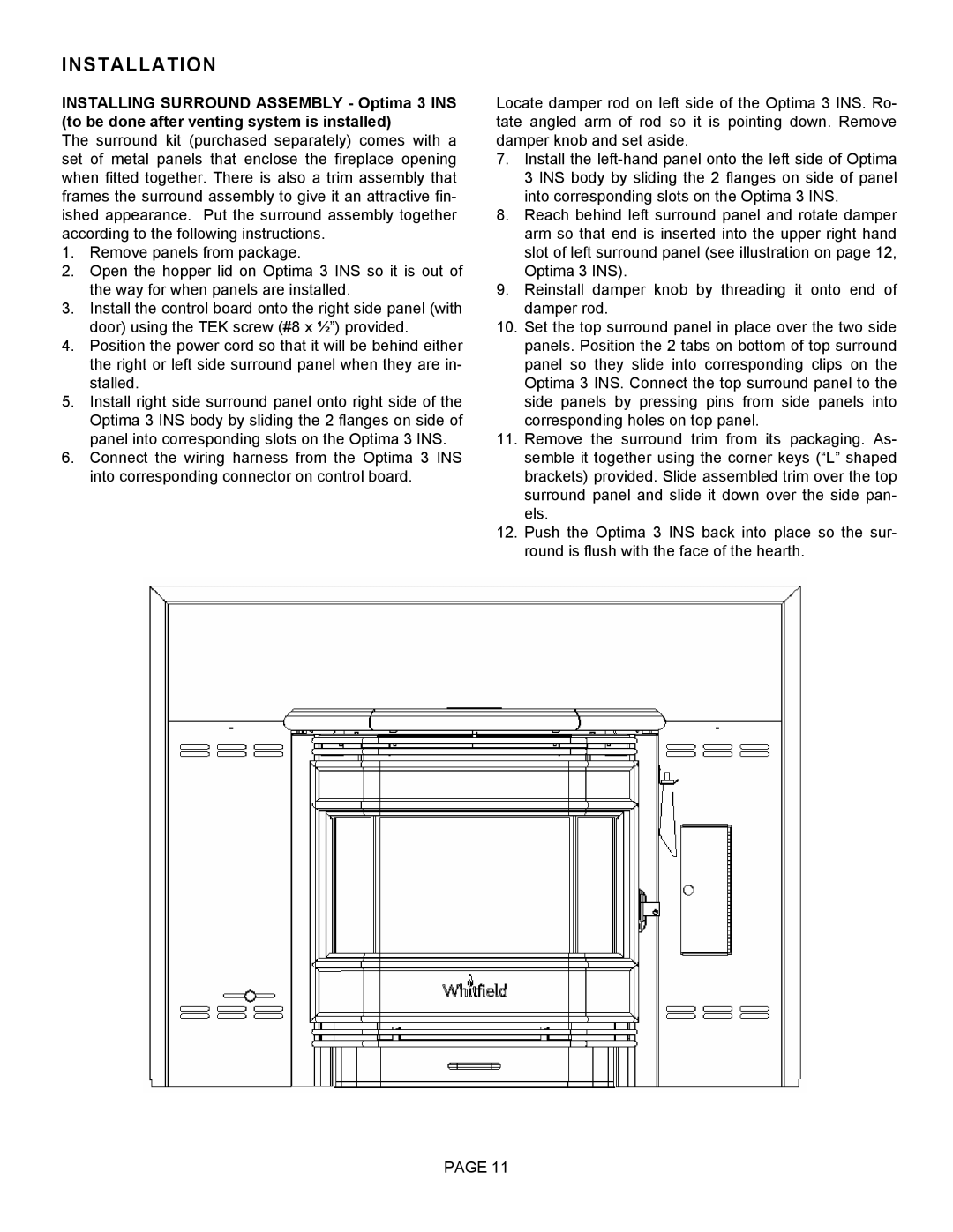 Lenoxx Electronics Optima 3 FS operation manual Installation 