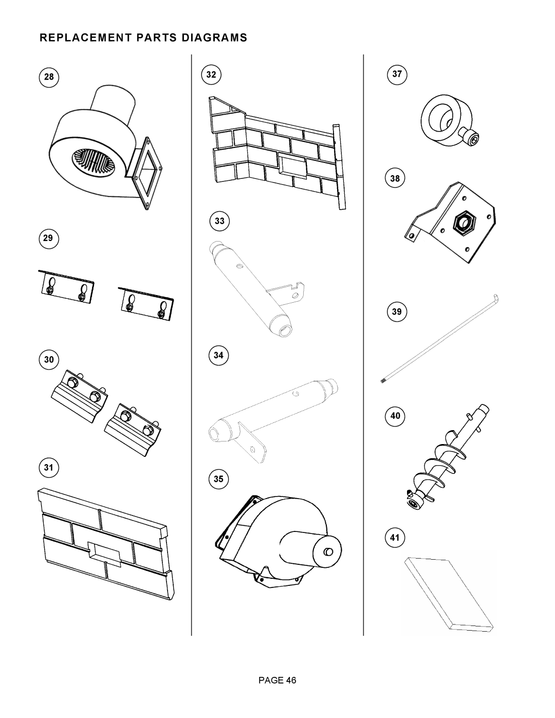 Lenoxx Electronics Optima 3 FS operation manual Replacement Parts Diagrams 