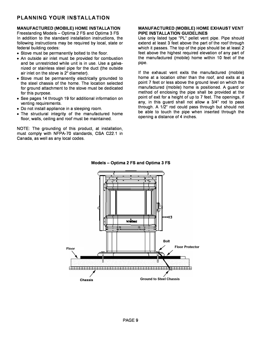 Lenoxx Electronics operation manual Models – Optima 2 FS and Optima 3 FS, Planning Your Installation 