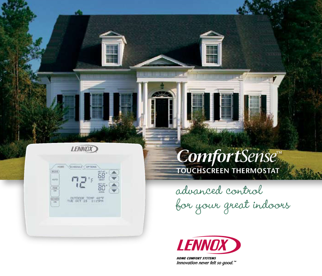 Lenoxx Electronics Touchscreen Thermostat manual Advanced control 