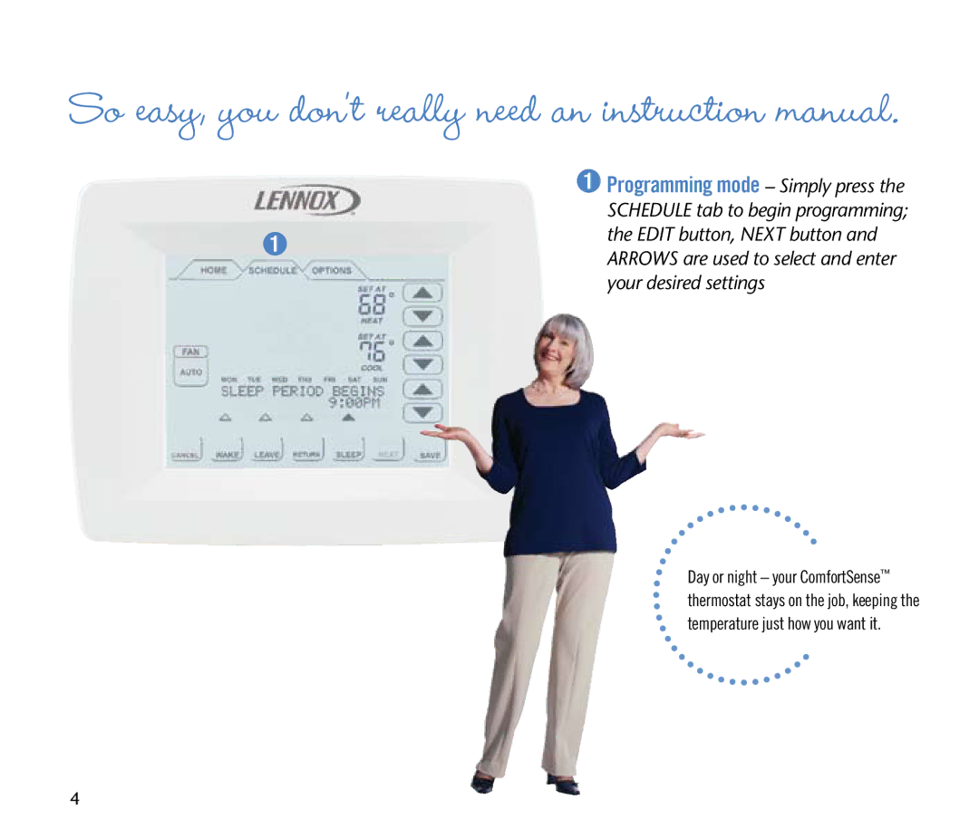 Lenoxx Electronics Touchscreen Thermostat manual 