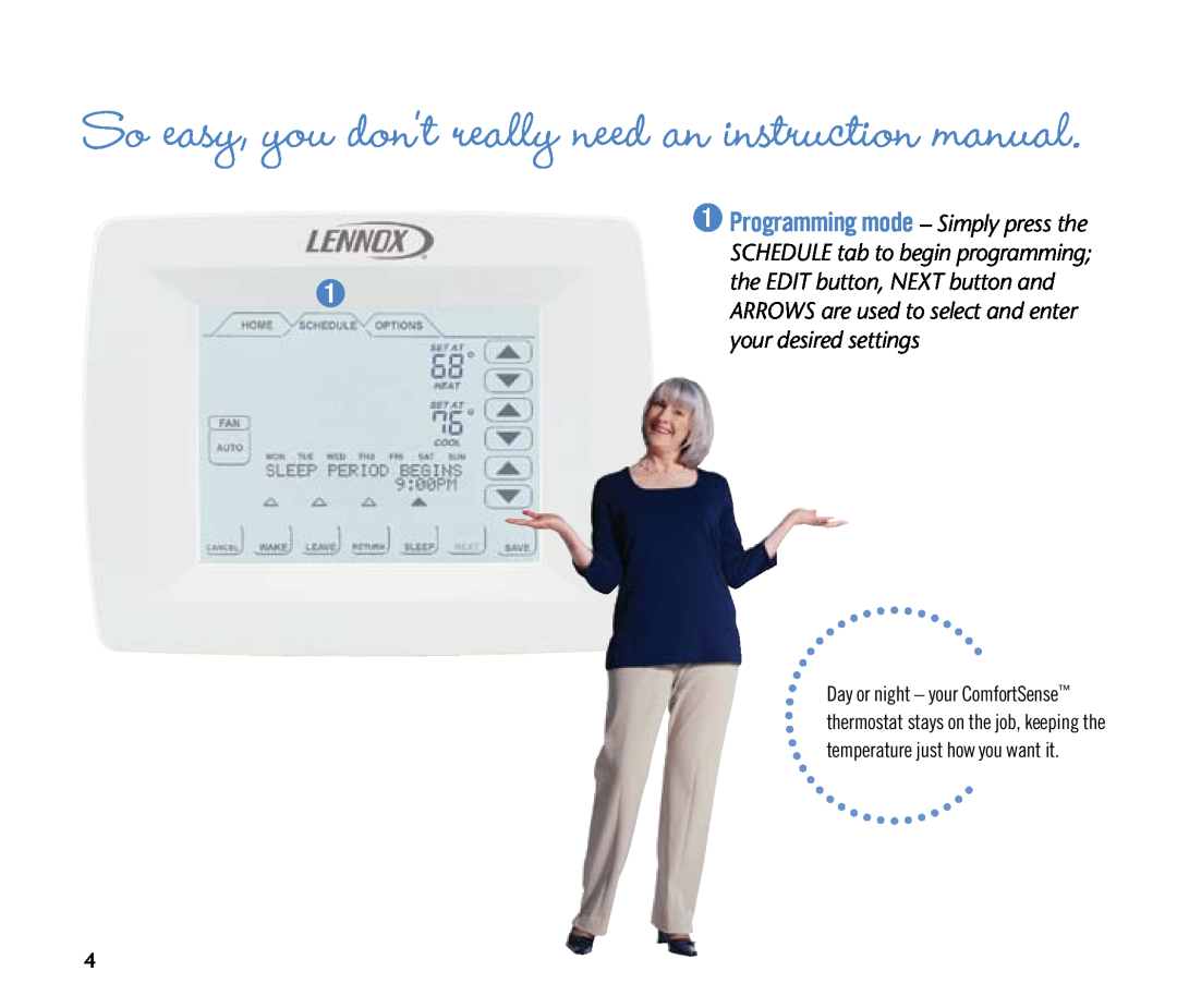 Lenoxx Electronics Touchscreen Thermostat manual 