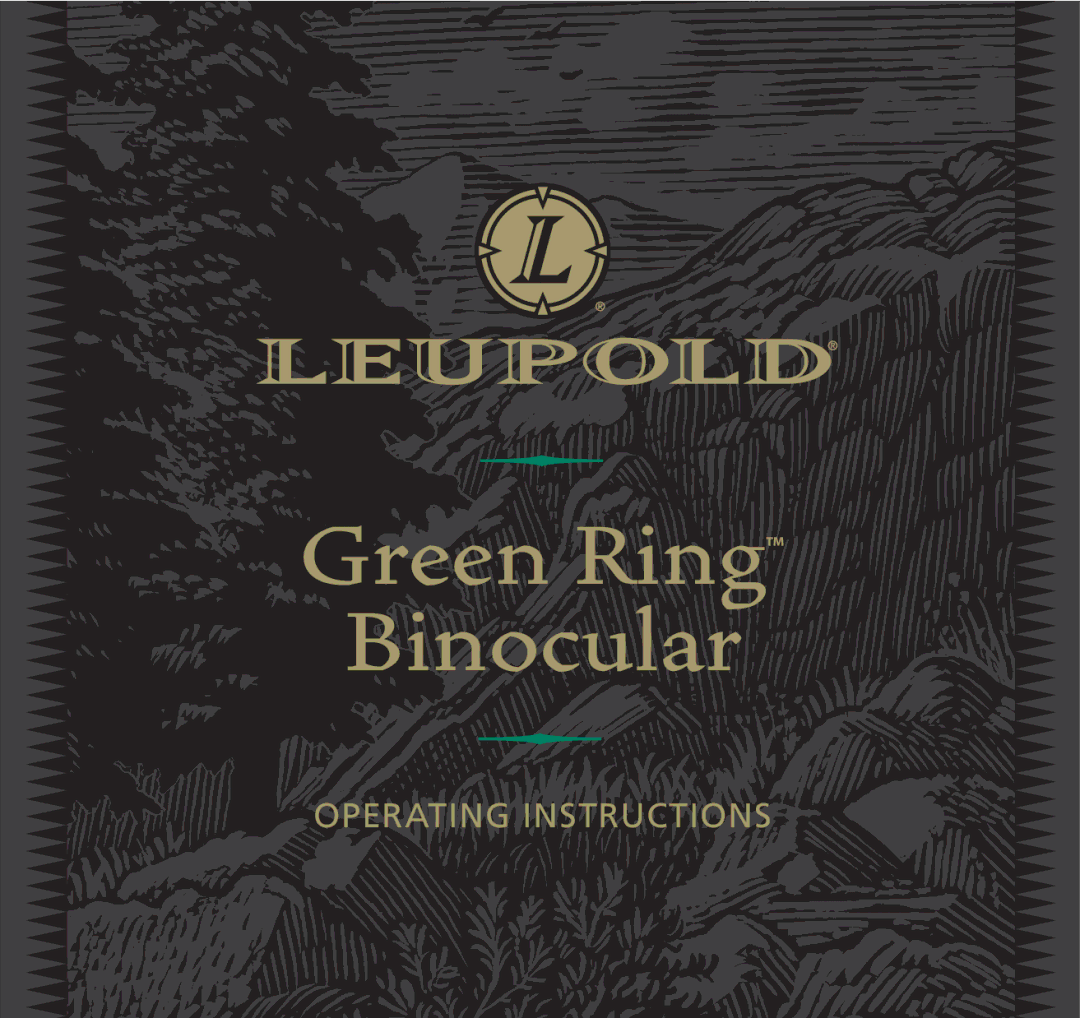 Leupold 56113 operating instructions Green Ring Binocular, Operating Instructions 