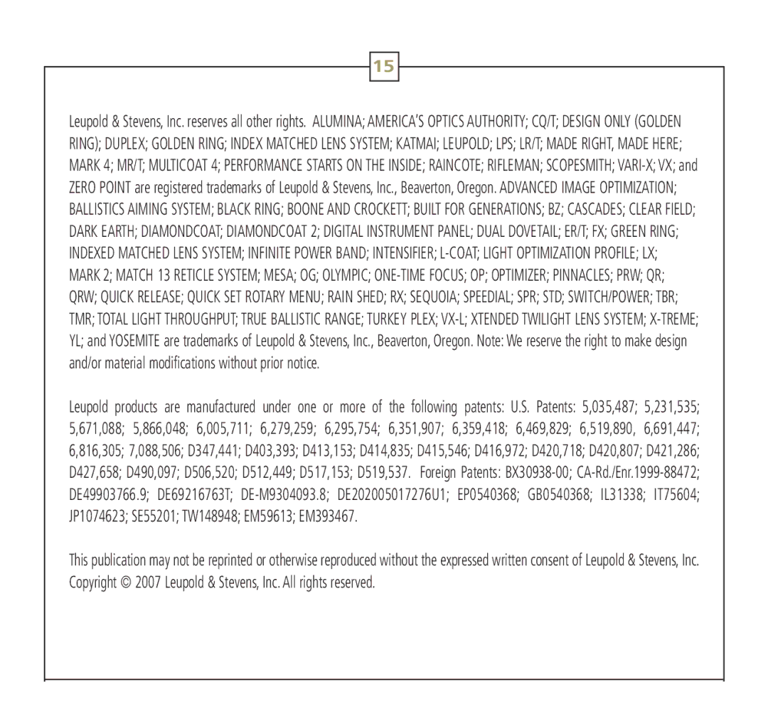 Leupold 56113 operating instructions 