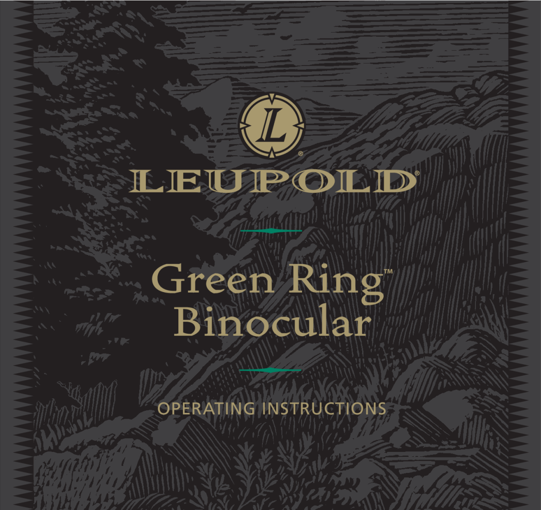 Leupold 56113 operating instructions Operating Instructions, Green Ring Binocular 