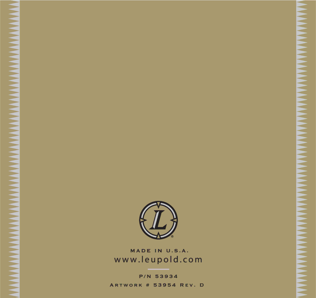 Leupold Hunting Equipment manual 