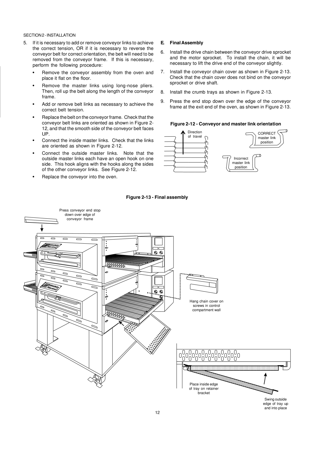 Leupold PS536GS manual Final Assembly, Conveyor and master link orientation 