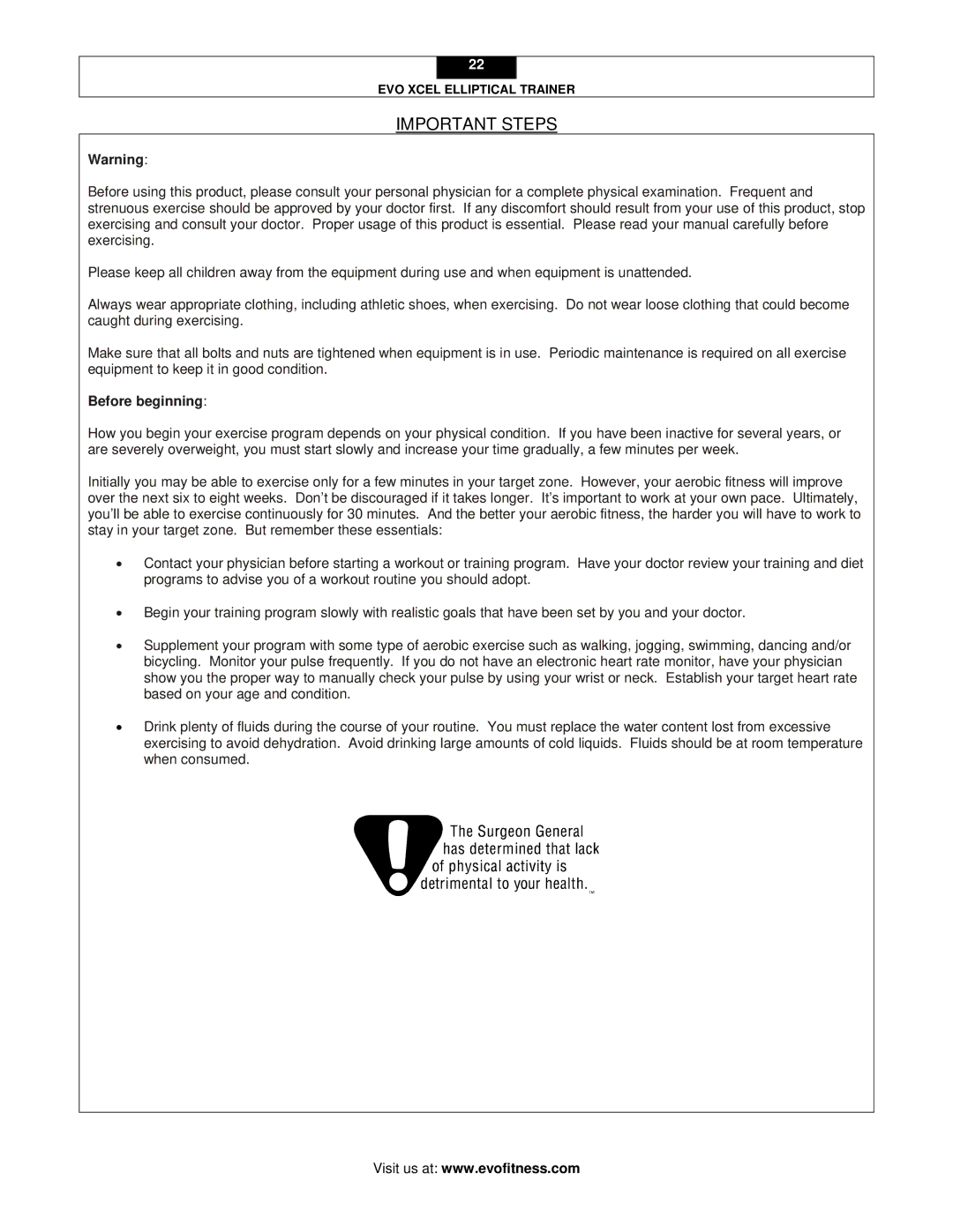 Leupold XCEL user manual Important Steps, Before beginning 