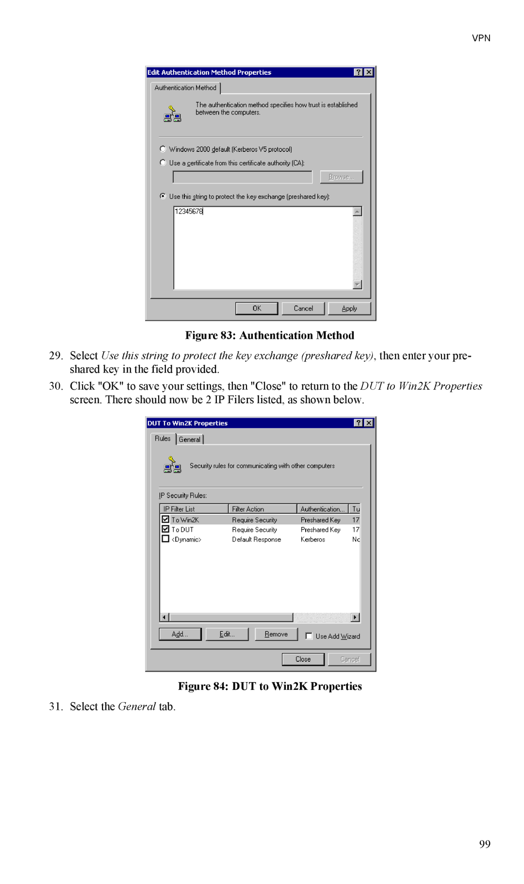 LevelOne FBR-1404TX user manual DUT to Win2K Properties 