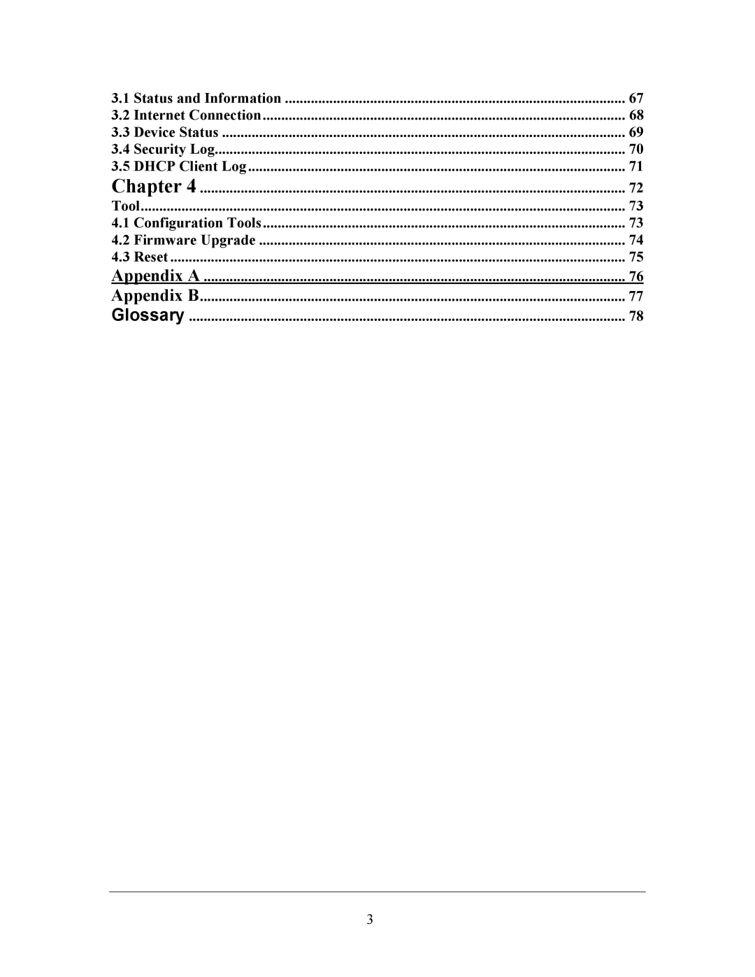 LevelOne FBR-1406TX manual Appendix a Appendix B Glossary 